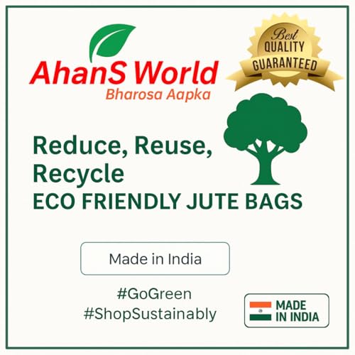 Ahans World Jute Bag 12x10x5 Inch with Transparent Window Ideal for Room Hampers GOTTA PATTY LACE (6, Yellow) Amazon.in: Home & Kitchen - Image 7