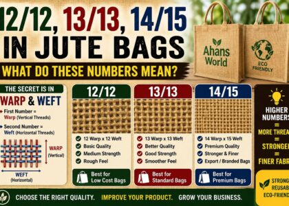 1212, 1313, 1415 Fabric in Jute Bags